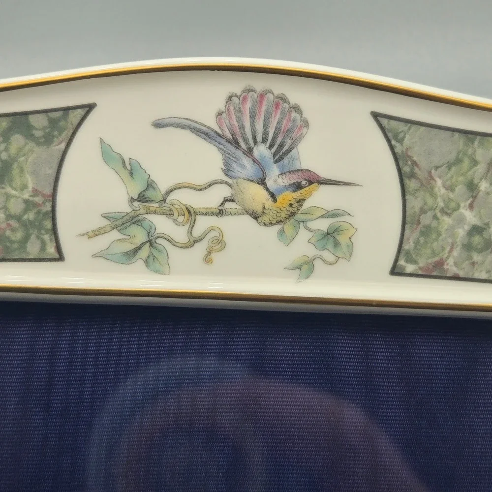 Wedgwood‎ Bone China Hummingbird & Flowers Picture Frame 5x7 Green Mother's Day